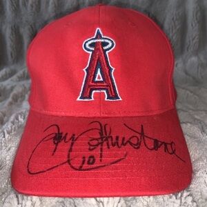 Jay Johnstone California Angels Autographed Baseball Hat
